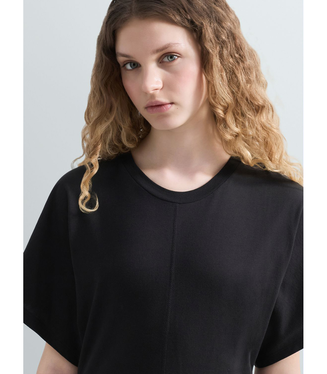 コットンジャージースリムフィットTシャツ 詳細画像 ブラック 5